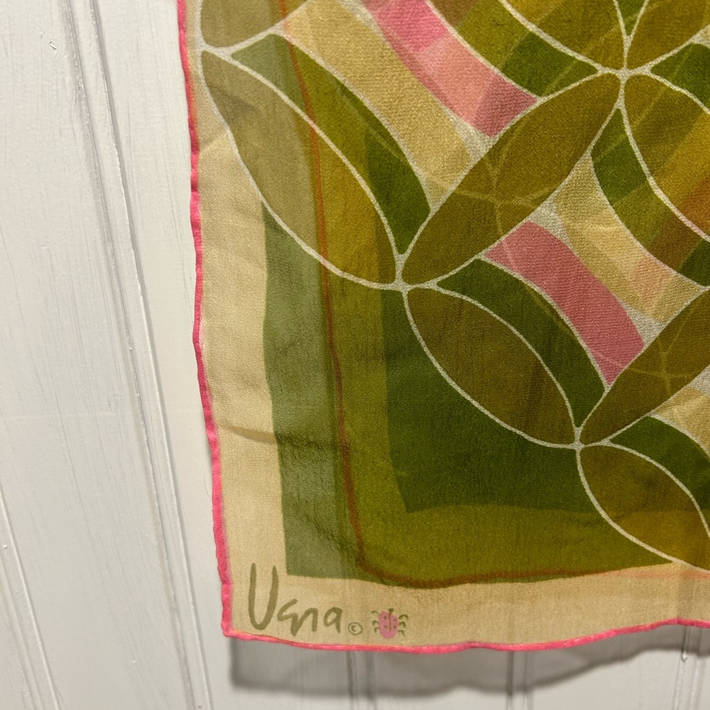 Vintagege Vera Geometric Print Chiffon Scarf
